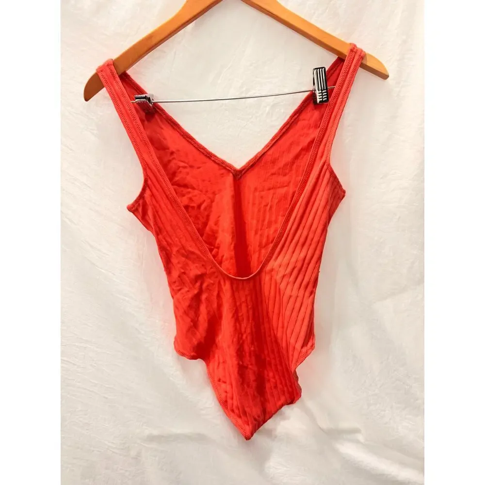 Solid and Striped Michelle One Piece‎ Swimsuit Swim Beach Pool Miami Small